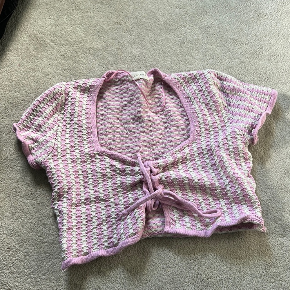 Tie-up Knit Top from Pacsun